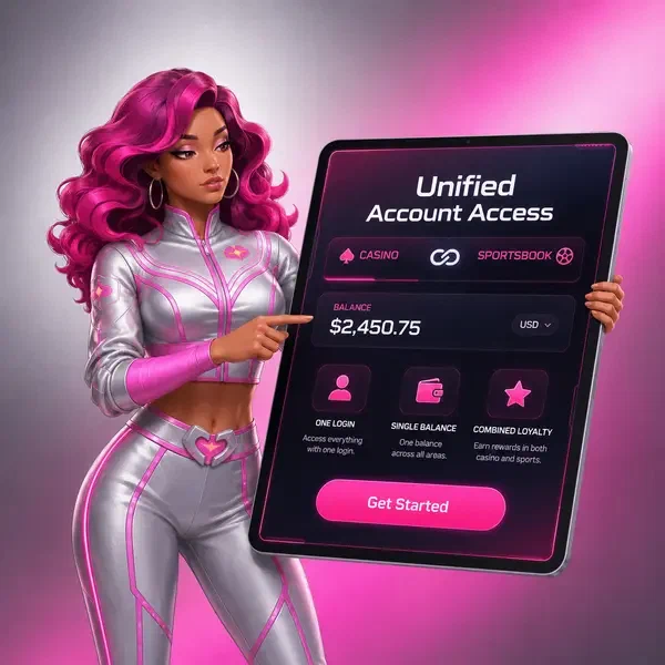 Card Pilot che naviga l'interfaccia di login unificata su Spinwinera per accesso seamless a casinò e sportsbook