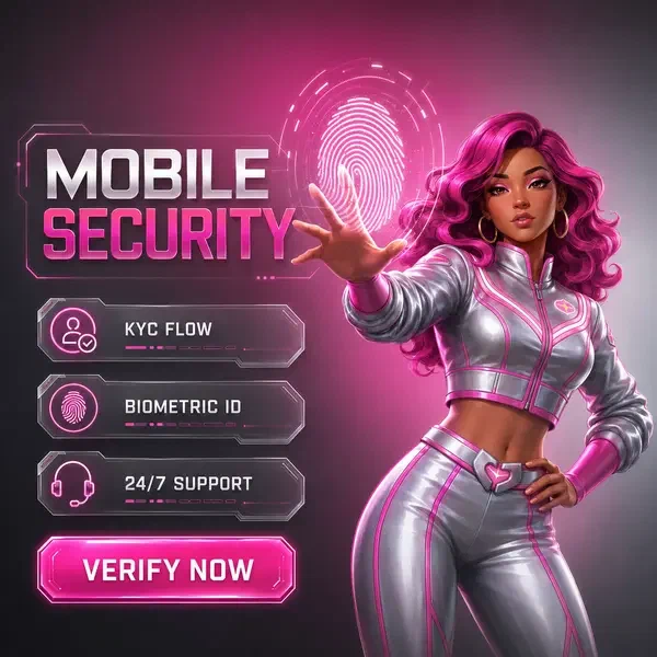 Card Pilot che dimostra le funzionalità di sicurezza biometrica all'interfaccia dell'app Mobile Security